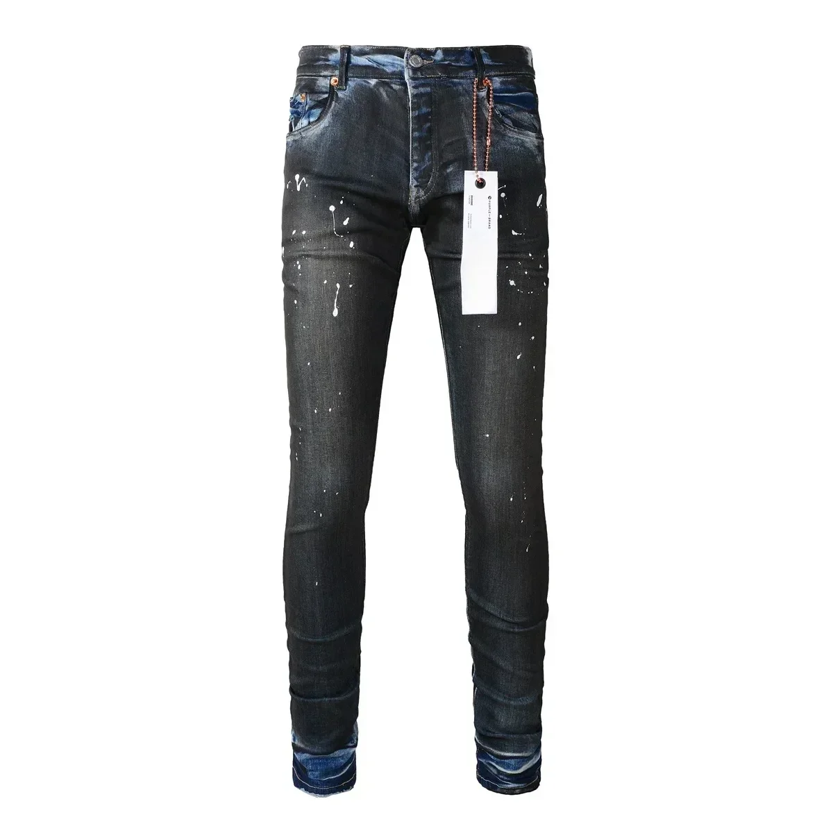 Purples Men Jeans Fashion brands Top Street Heavy Industries Handmade Black Oil Paint Repair Low Rise Skinny Denim pants
Purples Men Jeans Fashion brands Top Street Heavy Industries Handmade Black Oil Paint Repair Low Rise Skinny Denim pants