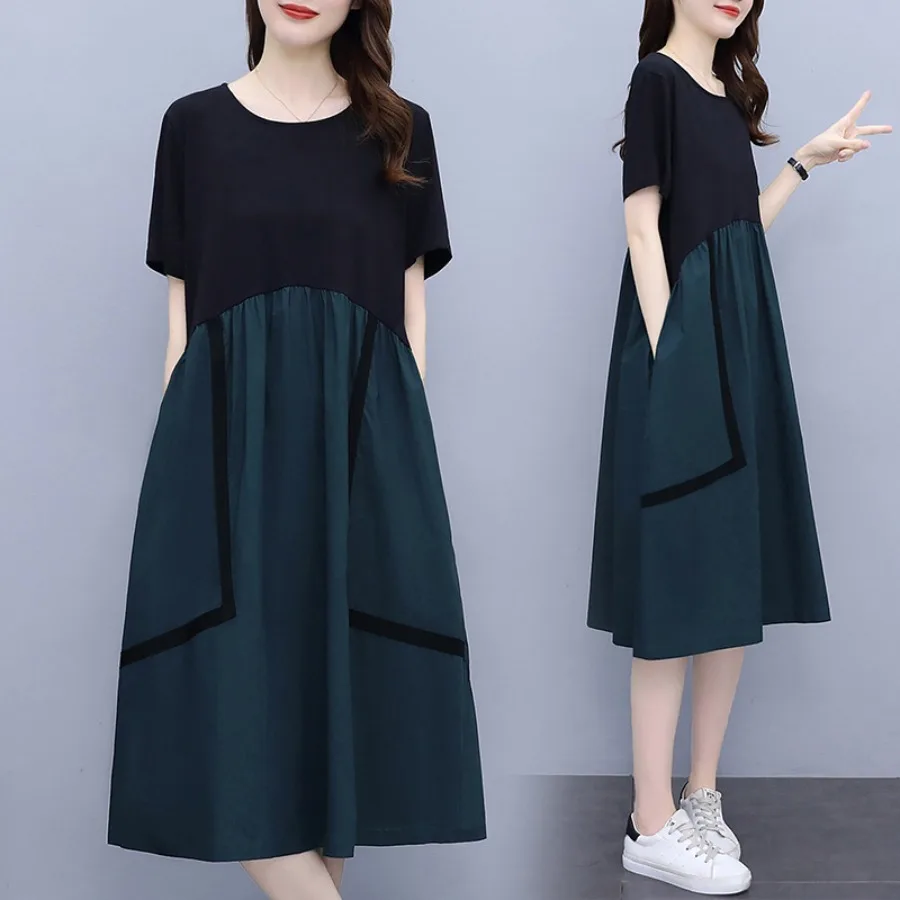 【New style】Korean style new spliced color contrast dress for women comfortable casual loose belly-covering age reduction medium
【New style】Korean style new spliced color contrast dress for women comfortable casual loose belly-covering age reduction medium