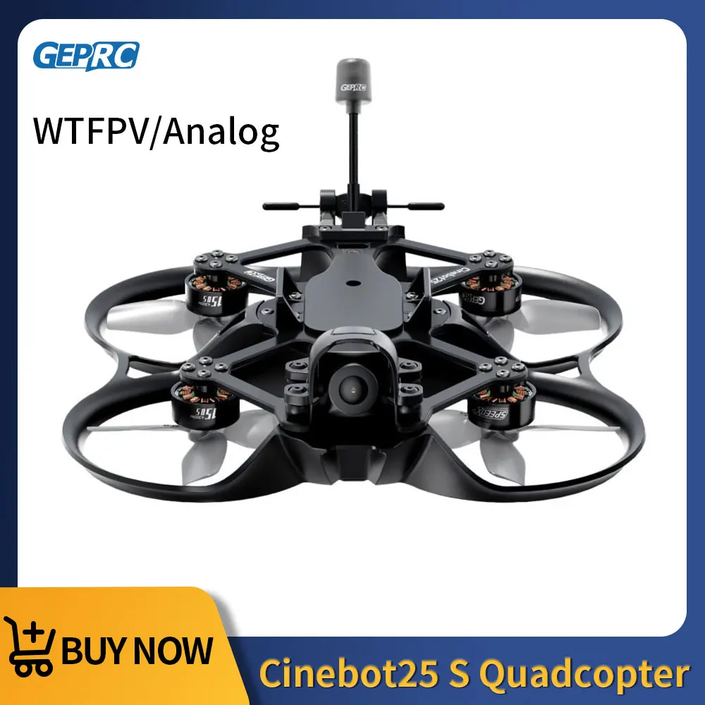 GEPRC Cinebot25 S Аналоговый/WTFPV FPV дрон 2.5 дюйма, гоночный фристайл квадрокоптер, TAKER G4 45A AIO FC, 8-битный ESC SPEEDX2 1505 4300KV
GEPRC Cinebot25 S Аналоговый/WTFPV FPV дрон 2.5 дюйма, гоночный фристайл квадрокоптер, TAKER G4 45A AIO FC, 8-битный ESC SPEEDX2 1505 4300KV