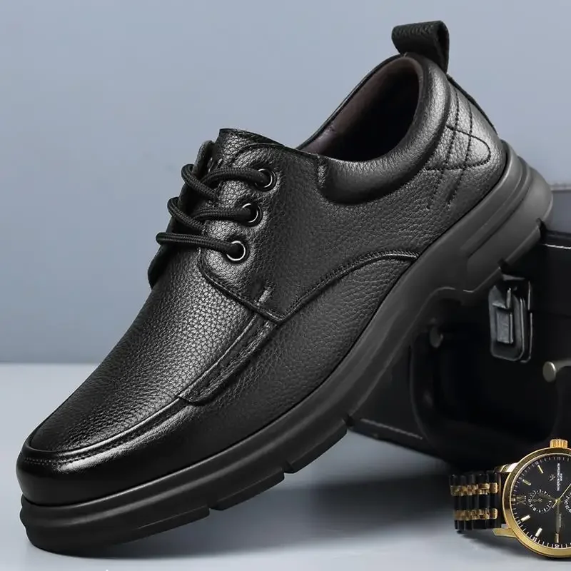 Elegant men's shoes spring men's casual business shoes leather handmade luxury black derby shoes
Elegant men's shoes spring men's casual business shoes leather handmade luxury black derby shoes