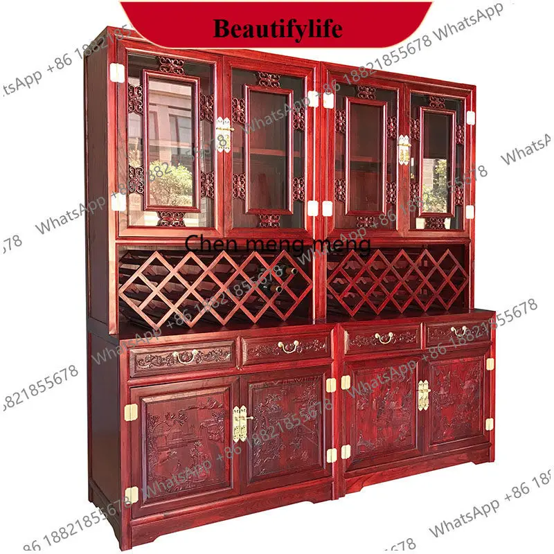 z183 Solid wood Chinese living room two three door wine cabinet old elm partition locker carving
z183 Solid wood Chinese living room two three door wine cabinet old elm partition locker carving