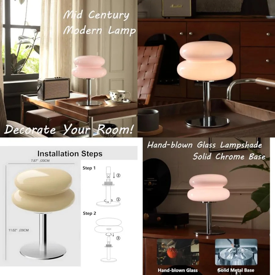 Mushroom Lamp Table Lamp for Night Stands, Mid Century Modern Desk Lamps for Bedroom, Vintage Dimmable Bedside Small Cute Lamps
Mushroom Lamp Table Lamp for Night Stands, Mid Century Modern Desk Lamps for Bedroom, Vintage Dimmable Bedside Small Cute Lamps