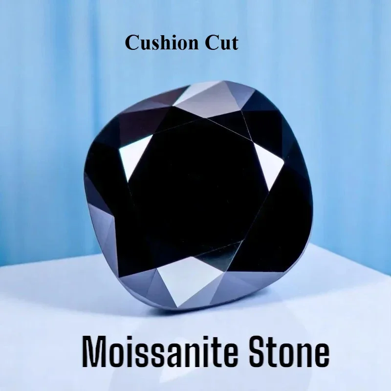 Natural Black Color Moissanite Stone Cushion Cut Artificial Gemstone DIY Ring Necklace Earrings Main Materials With Certificate
Natural Black Color Moissanite Stone Cushion Cut Artificial Gemstone DIY Ring Necklace Earrings Main Materials With Certificate