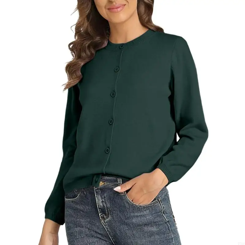 77HE Women's Lightweight Crewneck Cardigan Sweater
77HE Women's Lightweight Crewneck Cardigan Sweater