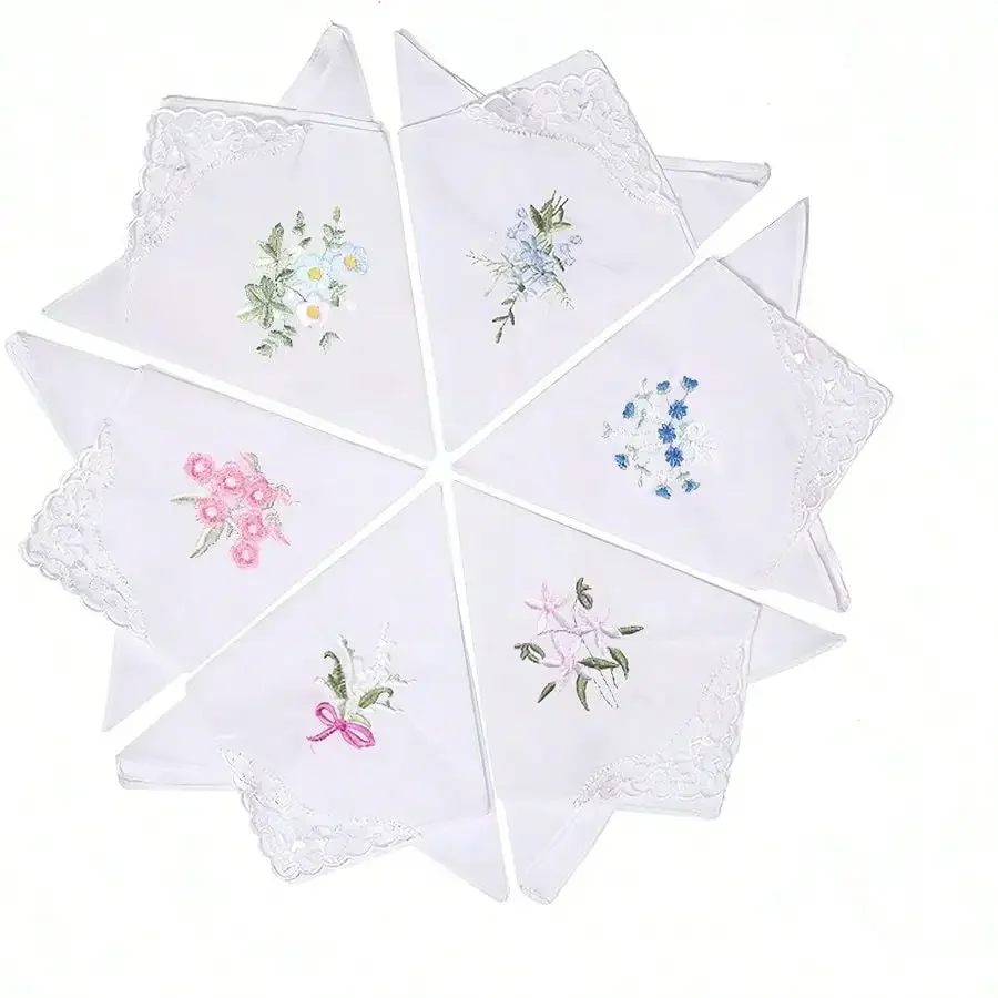 Handkerchiefs Women, Cotton Lace Handkerchief - 6 Pack White Ladies Hankies, Premium 60S Soft Cotton, 11x11 Inch (28x28cm)
Handkerchiefs Women, Cotton Lace Handkerchief - 6 Pack White Ladies Hankies, Premium 60S Soft Cotton, 11x11 Inch (28x28cm)