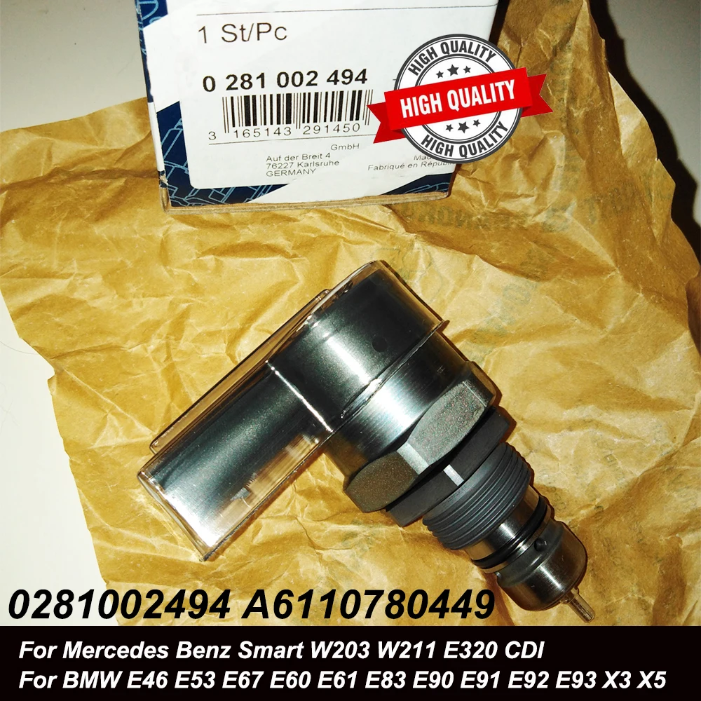 0281002494 A6110780449 NEW Fuel Pressure Regulator Valve for BENZ SMART W203 W211 E320 BMW X3 X5 E90 E53 13537805733 13537788685
0281002494 A6110780449 NEW Fuel Pressure Regulator Valve for BENZ SMART W203 W211 E320 BMW X3 X5 E90 E53 13537805733 13537788685