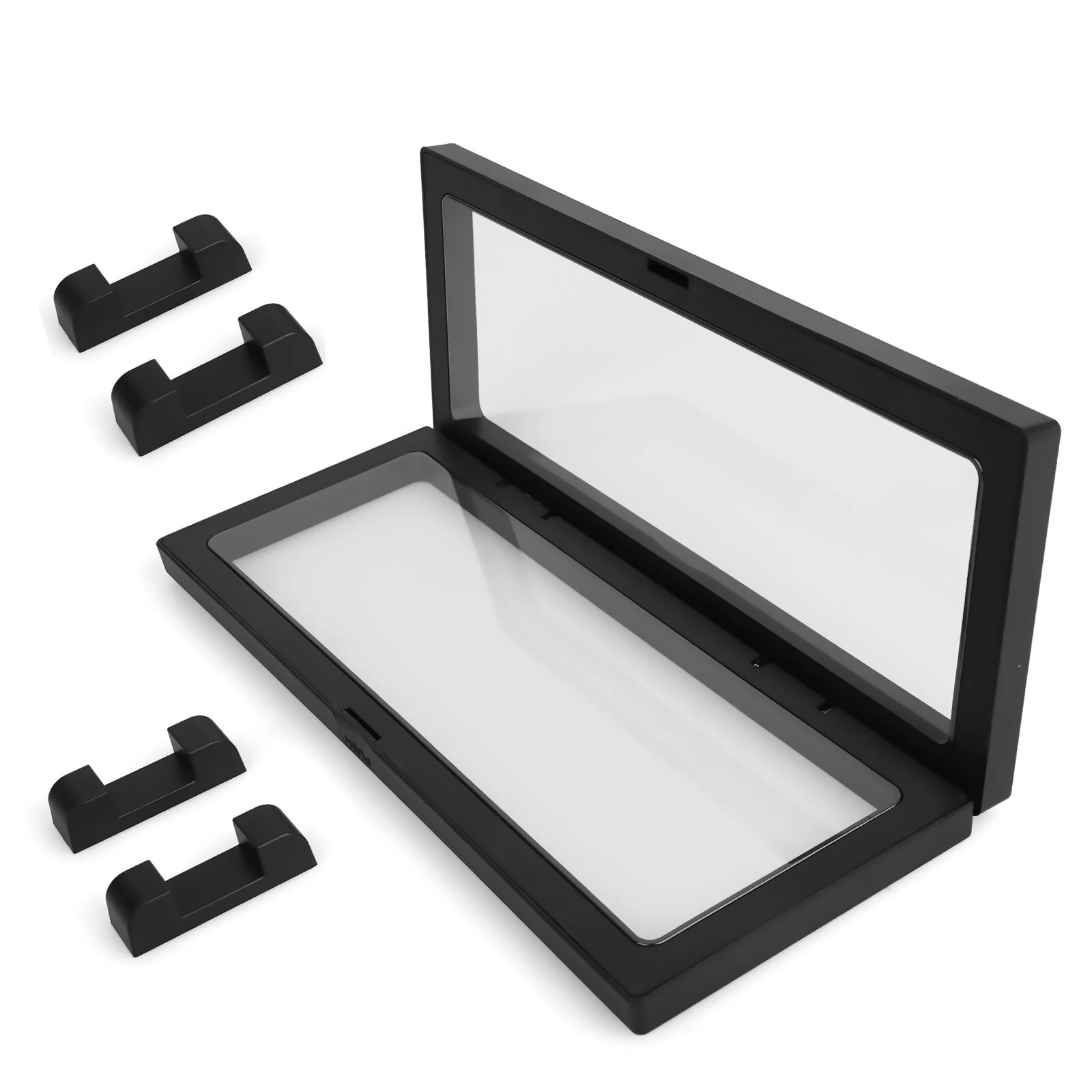 2Pcs 3D Effect Coin Jewelry medallions stamps pins Display Frame Box Holder Case with Stand Black PE Film Display Box
2Pcs 3D Effect Coin Jewelry medallions stamps pins Display Frame Box Holder Case with Stand Black PE Film Display Box