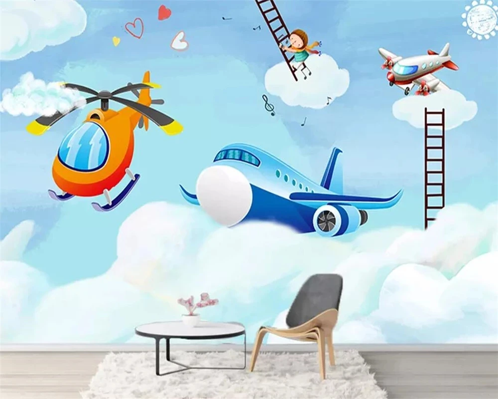 Customized wallpaper 3D modern minimalist cartoon airplane children oom bedroom Living room sofa TV background wall restaurant
Customized wallpaper 3D modern minimalist cartoon airplane children oom bedroom Living room sofa TV background wall restaurant