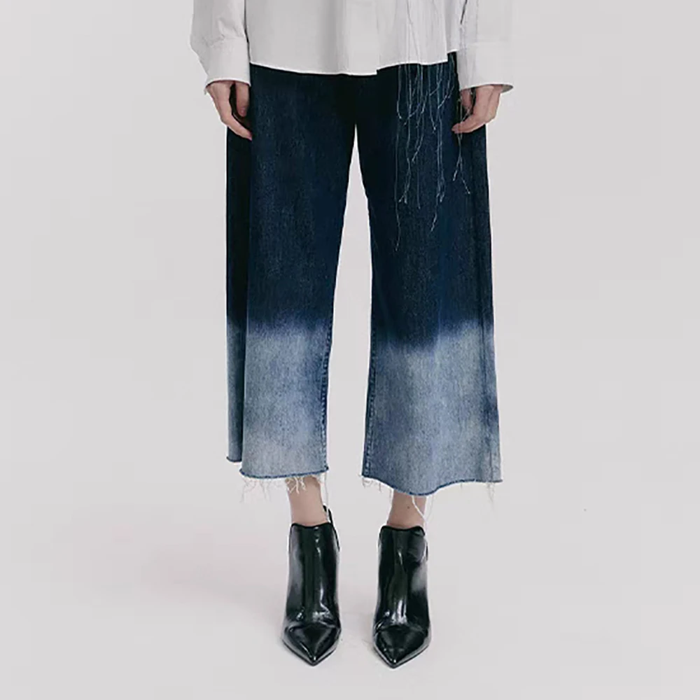 Women's Vintage Washed Blue Gradient Jeans, Drop Color, Versatile Straight Pants, New Fashion, Summer, Y2k, 2024
Women's Vintage Washed Blue Gradient Jeans, Drop Color, Versatile Straight Pants, New Fashion, Summer, Y2k, 2024