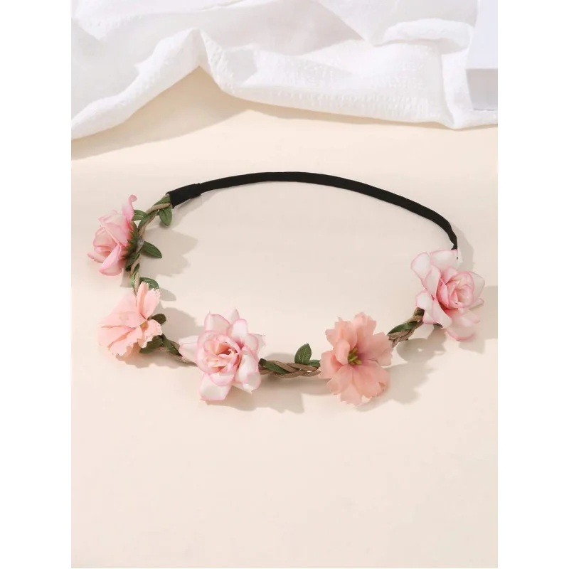 1pc Elegant Pink Rose Flower Headband, Bridal Floral Crown Vine Headpiece For Beach Holiday (Flower Color May Vary)
1pc Elegant Pink Rose Flower Headband, Bridal Floral Crown Vine Headpiece For Beach Holiday (Flower Color May Vary)