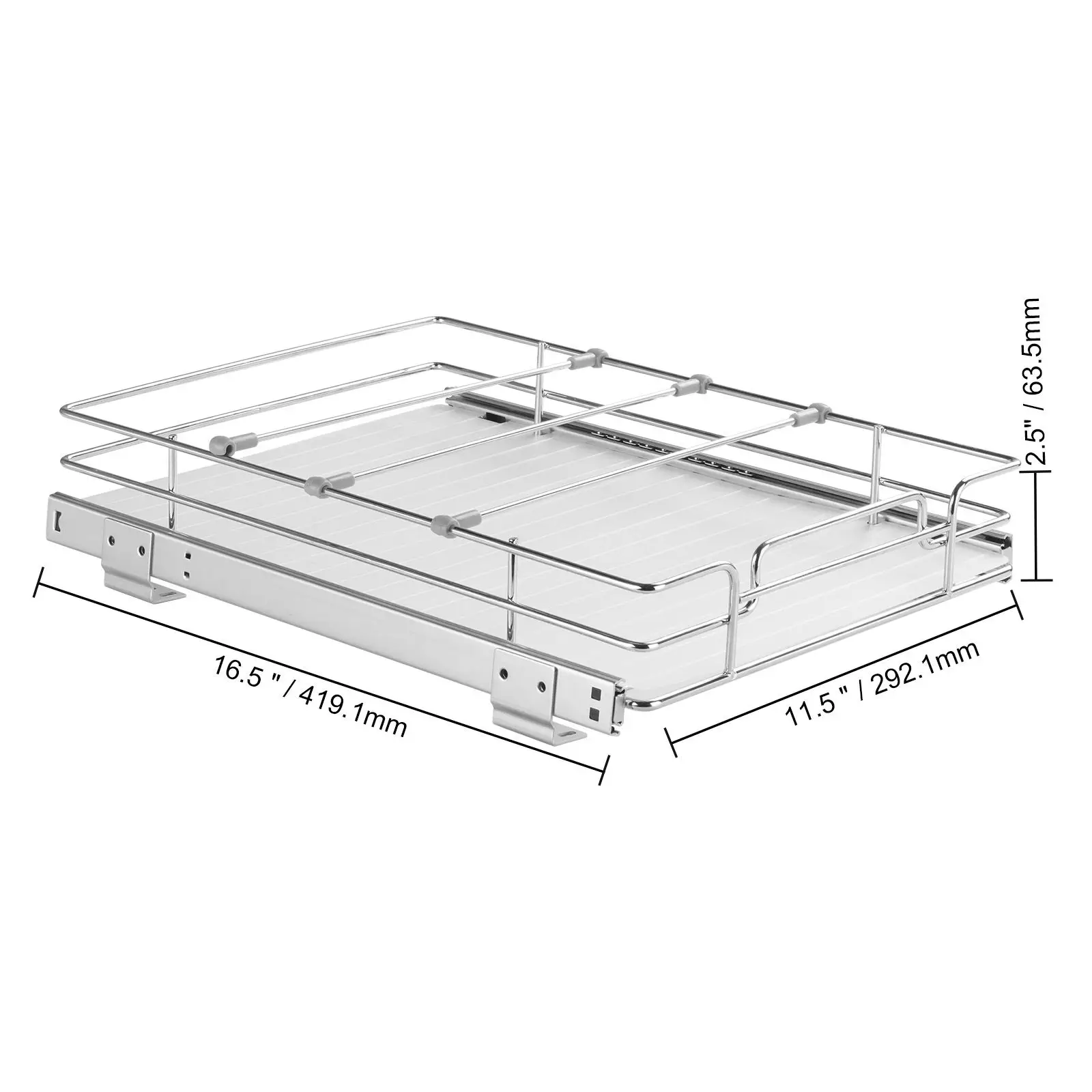 12.5"Wx16.5"Dx3.5"H Pull Out Cabinet Organizer, Heavy Duty Slide Out Pantry Shelves, Steel Roll Out Drawers, Sliding Drawer Storage for Home Under Sink, 14"Wx17.5"Dx7"H Install Size for Cabinet
12.5"Wx16.5"Dx3.5"H Pull Out Cabinet Organizer, Heavy Duty Slide Out Pantry Shelves, Steel Roll Out Drawers, Sliding Drawer Storage for Home Under Sink, 14"Wx17.5"Dx7"H Install Size for Cabinet