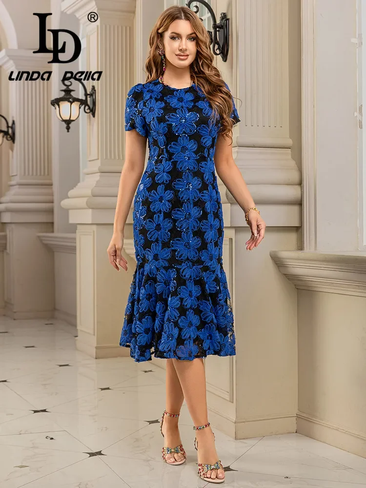 LD LINDA DELLA 2025 Spring/Summer New Fishtail Skirt Heavy duty Embroidery Flower Nail Bead Slimming Women's Party Dress
LD LINDA DELLA 2025 Spring/Summer New Fishtail Skirt Heavy duty Embroidery Flower Nail Bead Slimming Women's Party Dress
