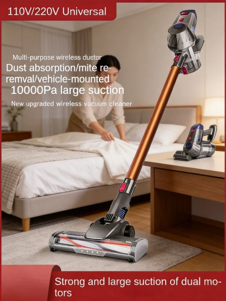 110V Wireless Vacuum Cleaner, Portable High Power Strong Suction Mite Remover, Small Household Appliance for Home Use
110V Wireless Vacuum Cleaner, Portable High Power Strong Suction Mite Remover, Small Household Appliance for Home Use