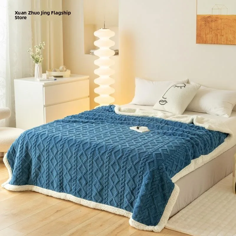 Thickened Double Layer Simple Pure Color Taft Velvet Blanket Large Lamb Velvet Casual Blanket Warm Coral Velvet Blanket
Thickened Double Layer Simple Pure Color Taft Velvet Blanket Large Lamb Velvet Casual Blanket Warm Coral Velvet Blanket