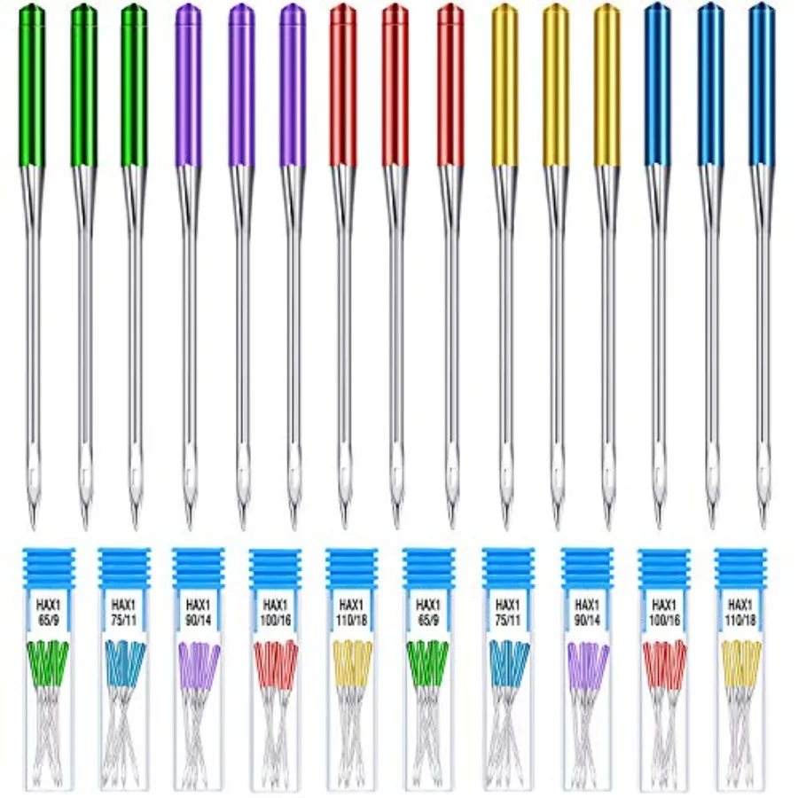 30 Pcs Sewing Machine Needles Universal Regular Point Machine Needles for Home Compatible with Singer, Brother and Old Sew Mach
30 Pcs Sewing Machine Needles Universal Regular Point Machine Needles for Home Compatible with Singer, Brother and Old Sew Mach