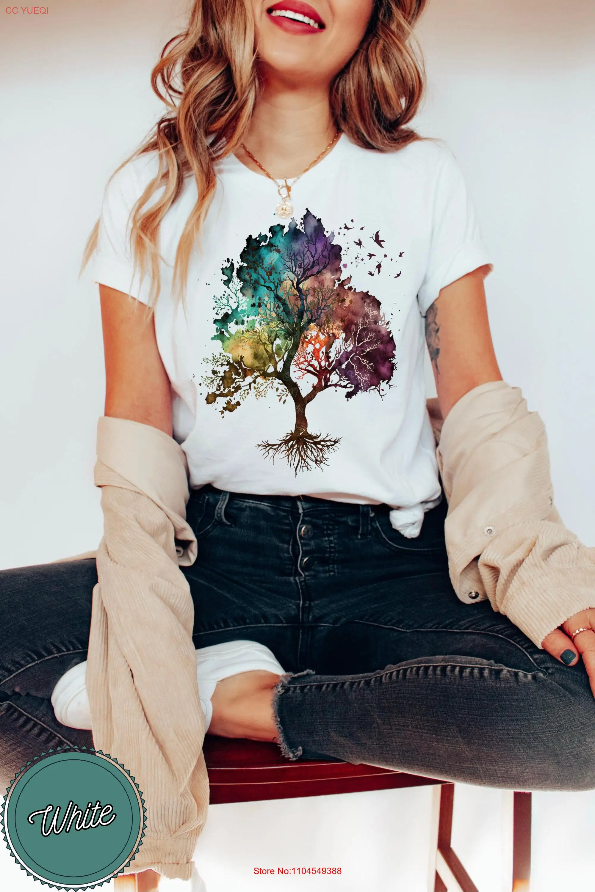 Футболка Watercolor Tree of Life большого размера для любителей природы для мужчин и женщин, размеры S, M, L, XL, XXL, с длинными или короткими рукавами
Футболка Watercolor Tree of Life большого размера для любителей природы для мужчин и женщин, размеры S, M, L, XL, XXL, с длинными или короткими рукавами