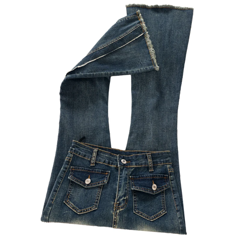 Bomon 2024 Fall street style niche design pocket high-waisted bell-bottom jeans women's new fall/winter raw hem mop pants
Bomon 2024 Fall street style niche design pocket high-waisted bell-bottom jeans women's new fall/winter raw hem mop pants