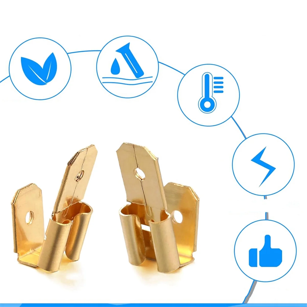 LLXA 25 Pcs Piggyback Spade Connectors, 3 Way Adapter Dual Male to Single Female Brass Quick Disconnect Connectors
LLXA 25 Pcs Piggyback Spade Connectors, 3 Way Adapter Dual Male to Single Female Brass Quick Disconnect Connectors