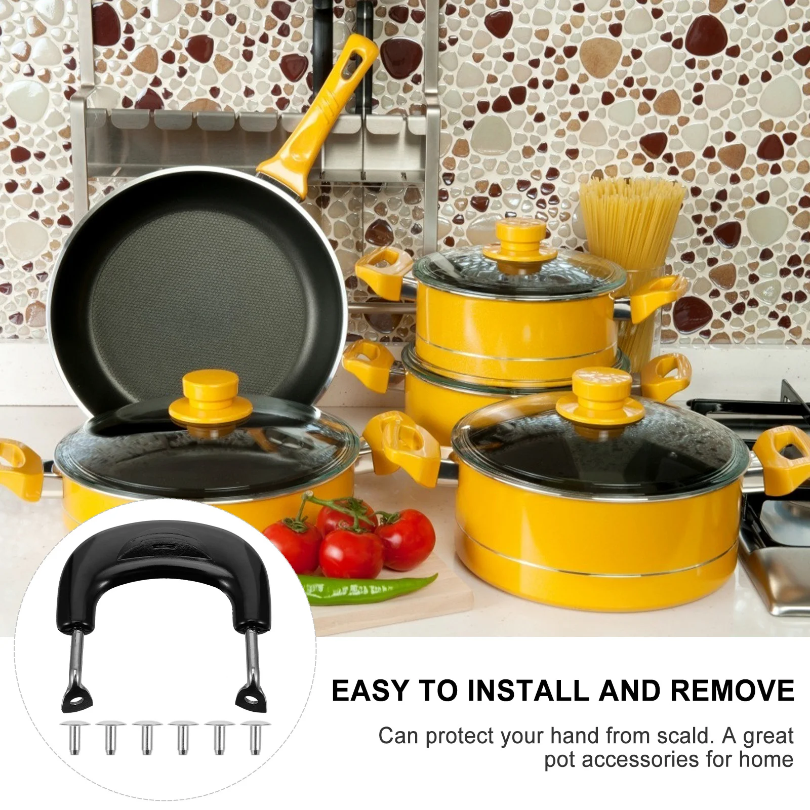 6Pcs Pot Handles Replacement Heat Resistant Premium Material Easy Install Pan Cookware Accessories Pot Handle
6Pcs Pot Handles Replacement Heat Resistant Premium Material Easy Install Pan Cookware Accessories Pot Handle