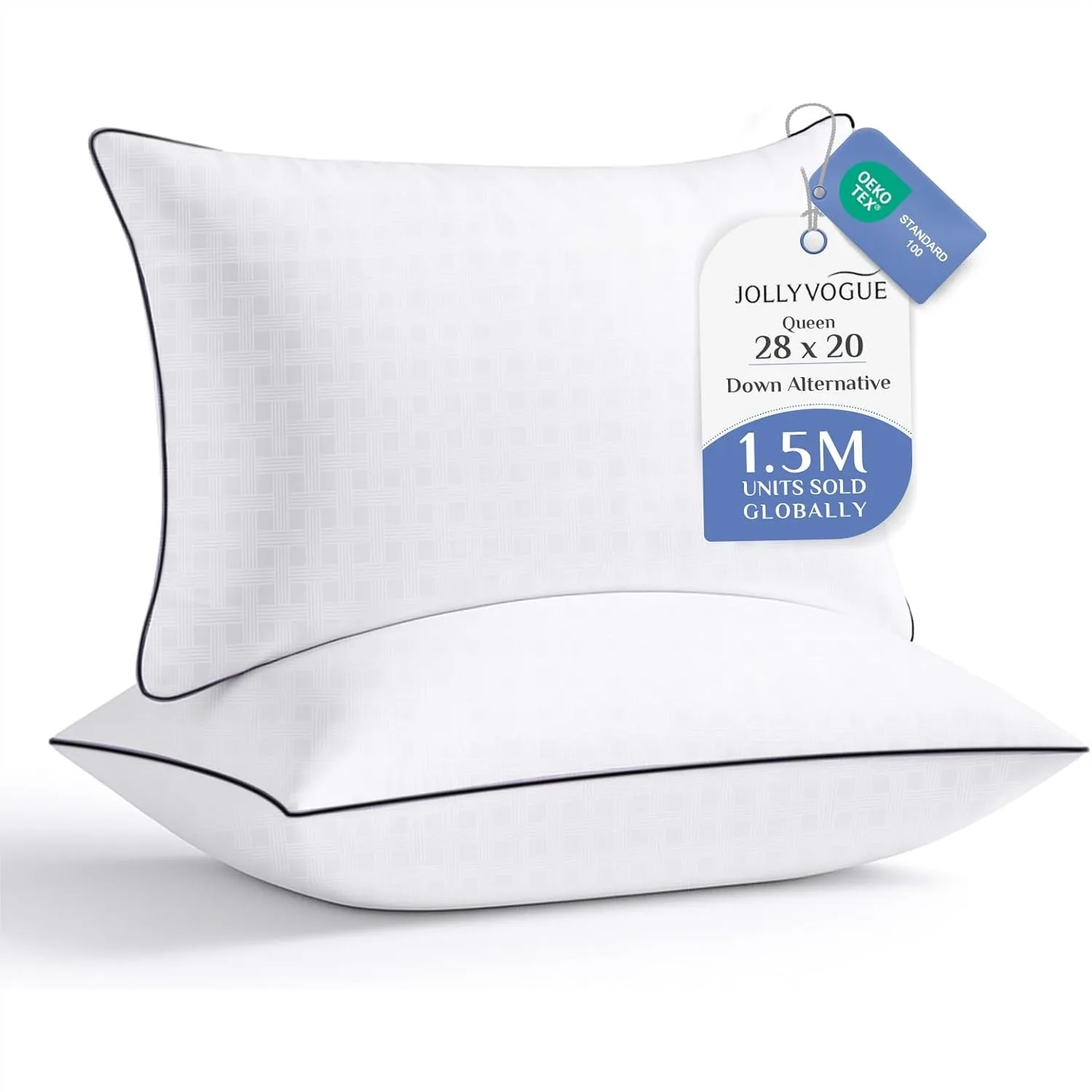 Queen Size Pillows Set of 2, Hotel Collection Bed Pillows for Side Back and Stomach Sleepers, Fluffy Supportive Down Alternative
Queen Size Pillows Set of 2, Hotel Collection Bed Pillows for Side Back and Stomach Sleepers, Fluffy Supportive Down Alternative
