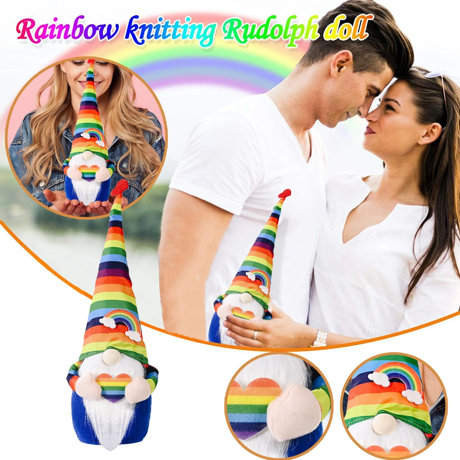 Charming Rainbow Striped Faceless for Home Decor Perfect Gift for Holidays and Celebrations Handcrafted with Love
Charming Rainbow Striped Faceless for Home Decor Perfect Gift for Holidays and Celebrations Handcrafted with Love