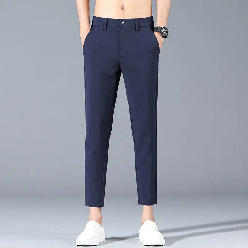 Blue Straight Slim Fit Thin Men's 9 Cropped Suits Pants Casual Korean Reviews Many Summer 2025 New Work Wear Male Suit Trousers
Blue Straight Slim Fit Thin Men's 9 Cropped Suits Pants Casual Korean Reviews Many Summer 2025 New Work Wear Male Suit Trousers