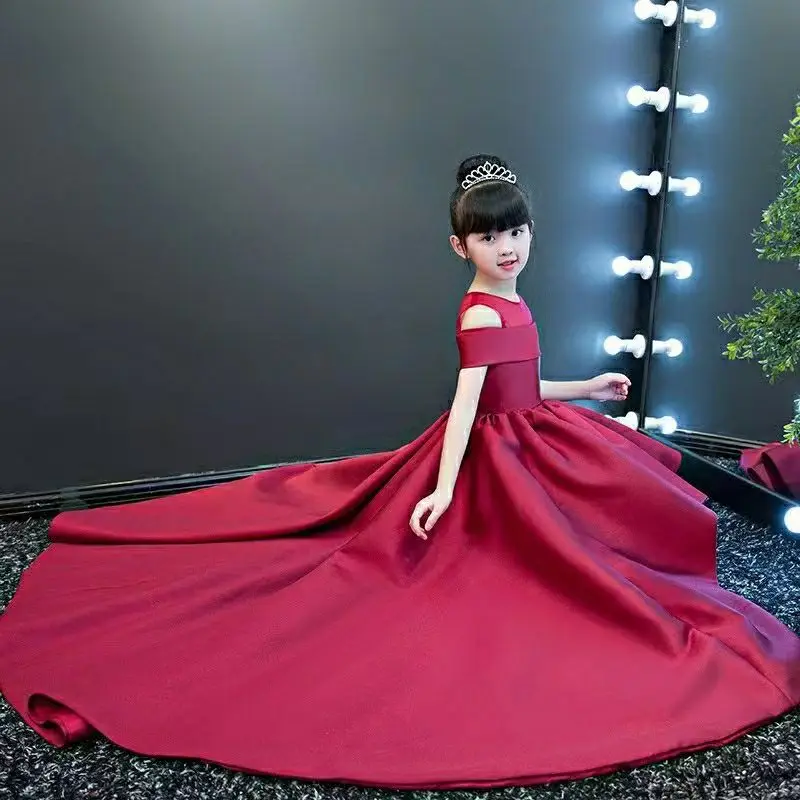 Children's Wedding dress Wine Red Show Tail dress host children's perform Princess Party Evening Front Room girls 3-16 years old
Children's Wedding dress Wine Red Show Tail dress host children's perform Princess Party Evening Front Room girls 3-16 years old
