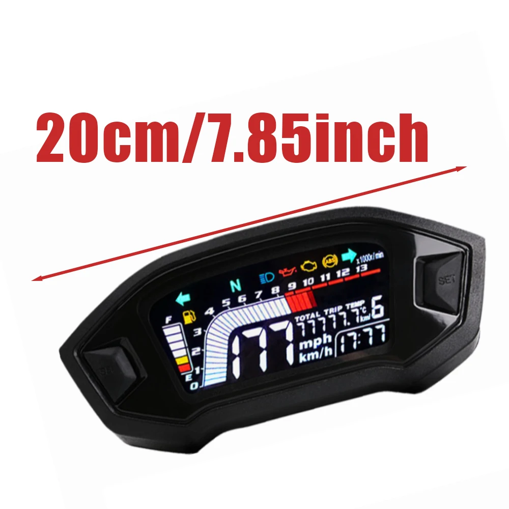 Universal Motorcycle Digital Tachometer Meter Speedometer Dashboard Instrument Panel LCD Display 10000 RPM
Universal Motorcycle Digital Tachometer Meter Speedometer Dashboard Instrument Panel LCD Display 10000 RPM