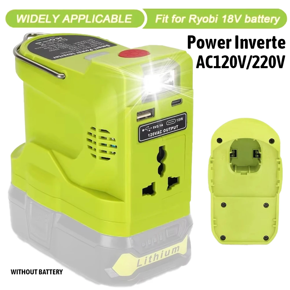LED Work Lamp 200W Li- Battery Inverter USB Power Bank For Ryobi 18V Li- Nickel Battery P102 P103 P104 P107 P108 120V/220V
LED Work Lamp 200W Li- Battery Inverter USB Power Bank For Ryobi 18V Li- Nickel Battery P102 P103 P104 P107 P108 120V/220V