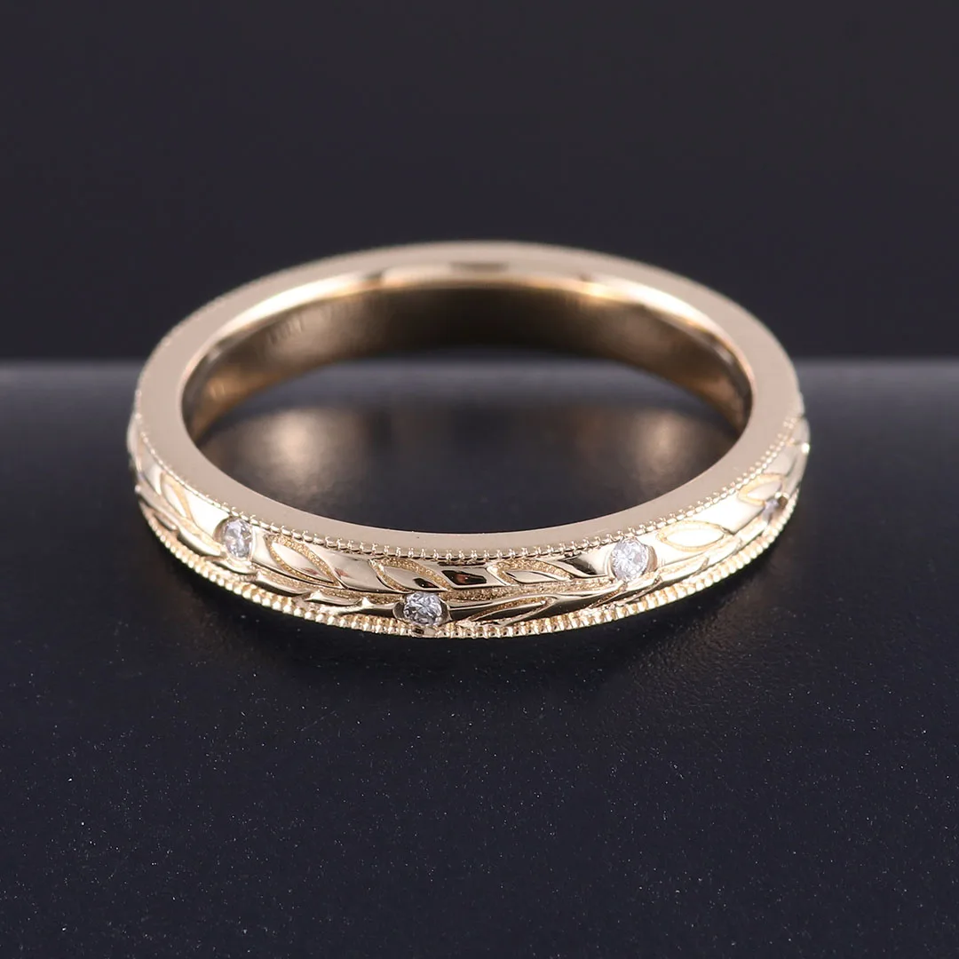 Provence Minimalist Wedding ring Solid Gold DEF/VS Lab Diamonds flower ring milgrain Engagement for Women Personalized Custom
Provence Minimalist Wedding ring Solid Gold DEF/VS Lab Diamonds flower ring milgrain Engagement for Women Personalized Custom