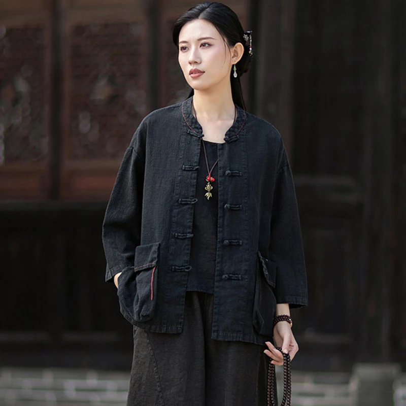 Chinese Style Women Cotton Linen Coats New 2026 Spring Vintage Mandarin Collar Solid Color Loose Female Casual Jackets M2684
Chinese Style Women Cotton Linen Coats New 2026 Spring Vintage Mandarin Collar Solid Color Loose Female Casual Jackets M2684