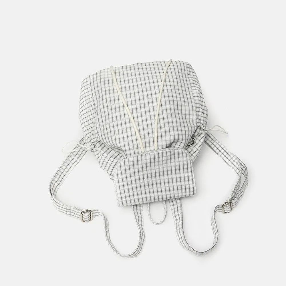 High Quality Versatile Shoulder Bag Large Capacity Plaid Pattern Student Bag Drawstring Korean Style Backpack Unisex
High Quality Versatile Shoulder Bag Large Capacity Plaid Pattern Student Bag Drawstring Korean Style Backpack Unisex