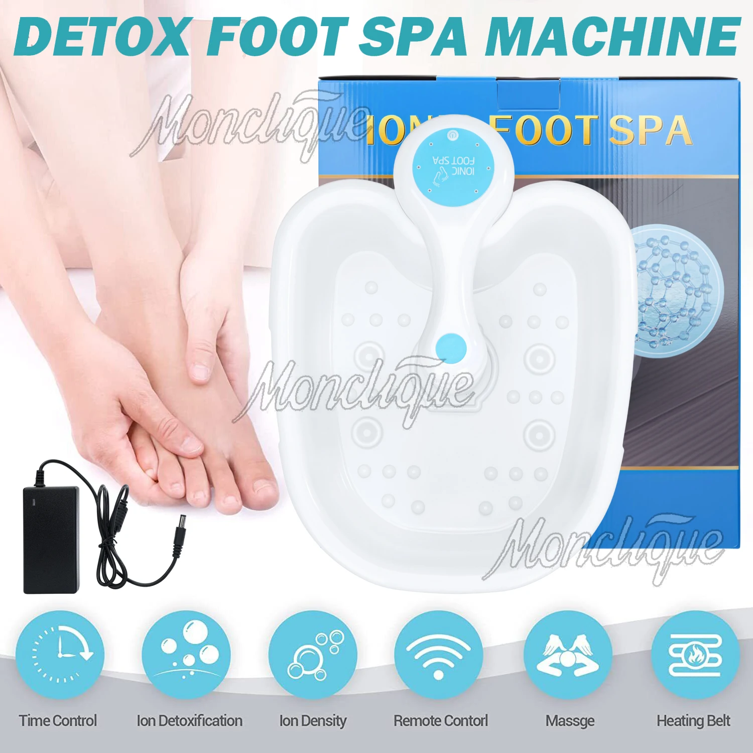 Foot Detox Ionic Spa Machines Vibration Care Arrays Aqua Health Therapy Anti-aging Promotes Blood Circulation Footbath Machine
Foot Detox Ionic Spa Machines Vibration Care Arrays Aqua Health Therapy Anti-aging Promotes Blood Circulation Footbath Machine