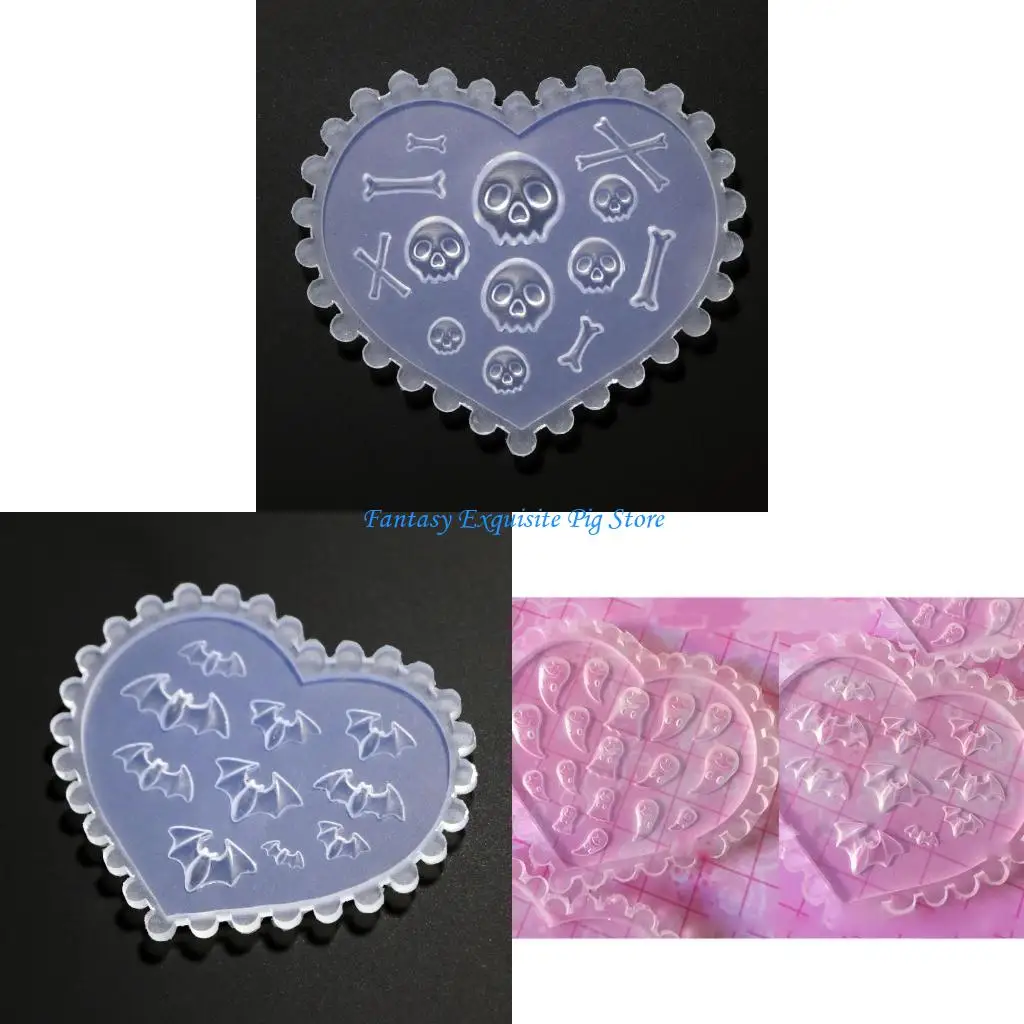 Смоляная форма для украшения ногтей Призрак/Череп/Летучая мышь силиконовая форма кулон инструмент для изготовления ювелирных DIY
Смоляная форма для украшения ногтей Призрак/Череп/Летучая мышь силиконовая форма кулон инструмент для изготовления ювелирных DIY