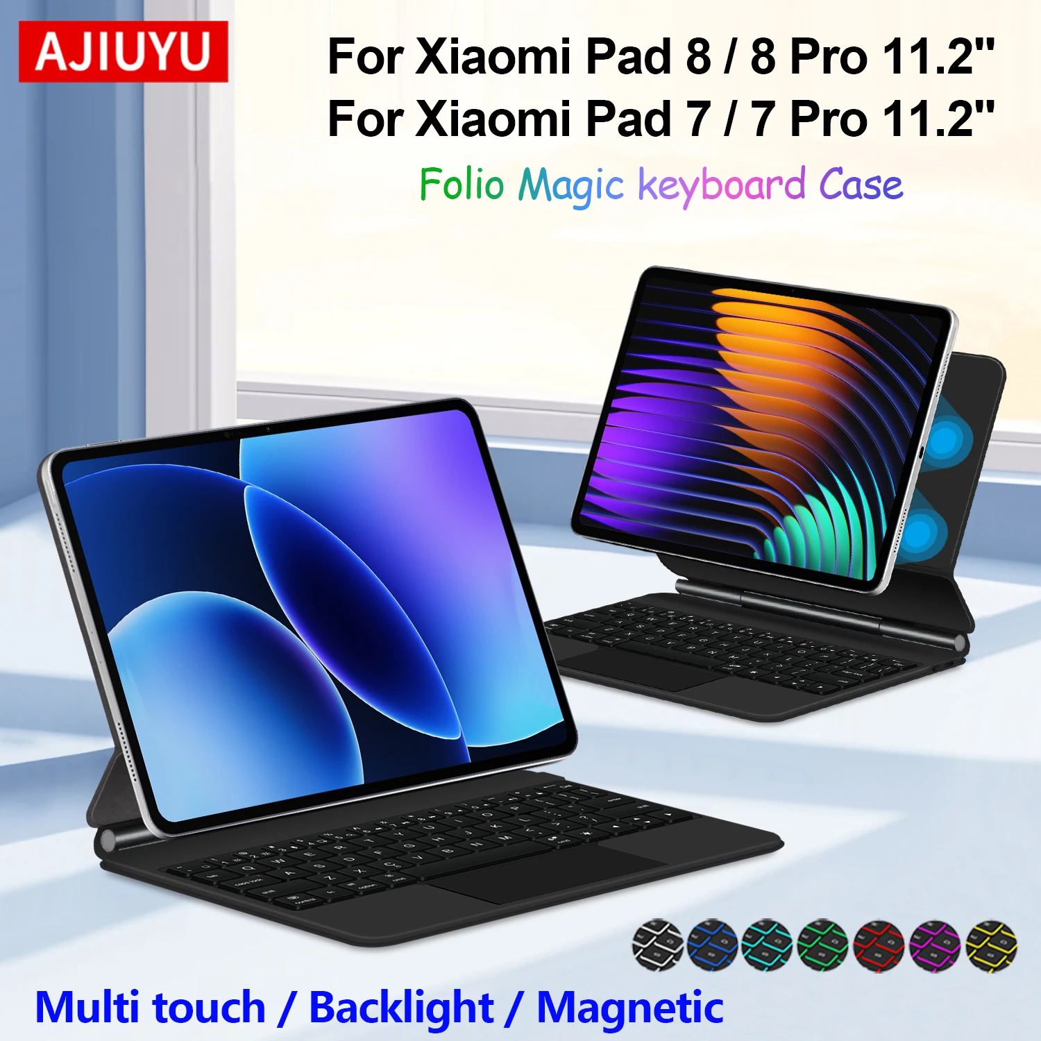 Magnetic Magic Keyboard For Xiaomi Pad 8 / 8 Pro 11.2" Smart Case for Mi Pad 7 MIPad 7 Pro 11.2 inch Multi-touch Keyboard Cover
Magnetic Magic Keyboard For Xiaomi Pad 8 / 8 Pro 11.2" Smart Case for Mi Pad 7 MIPad 7 Pro 11.2 inch Multi-touch Keyboard Cover