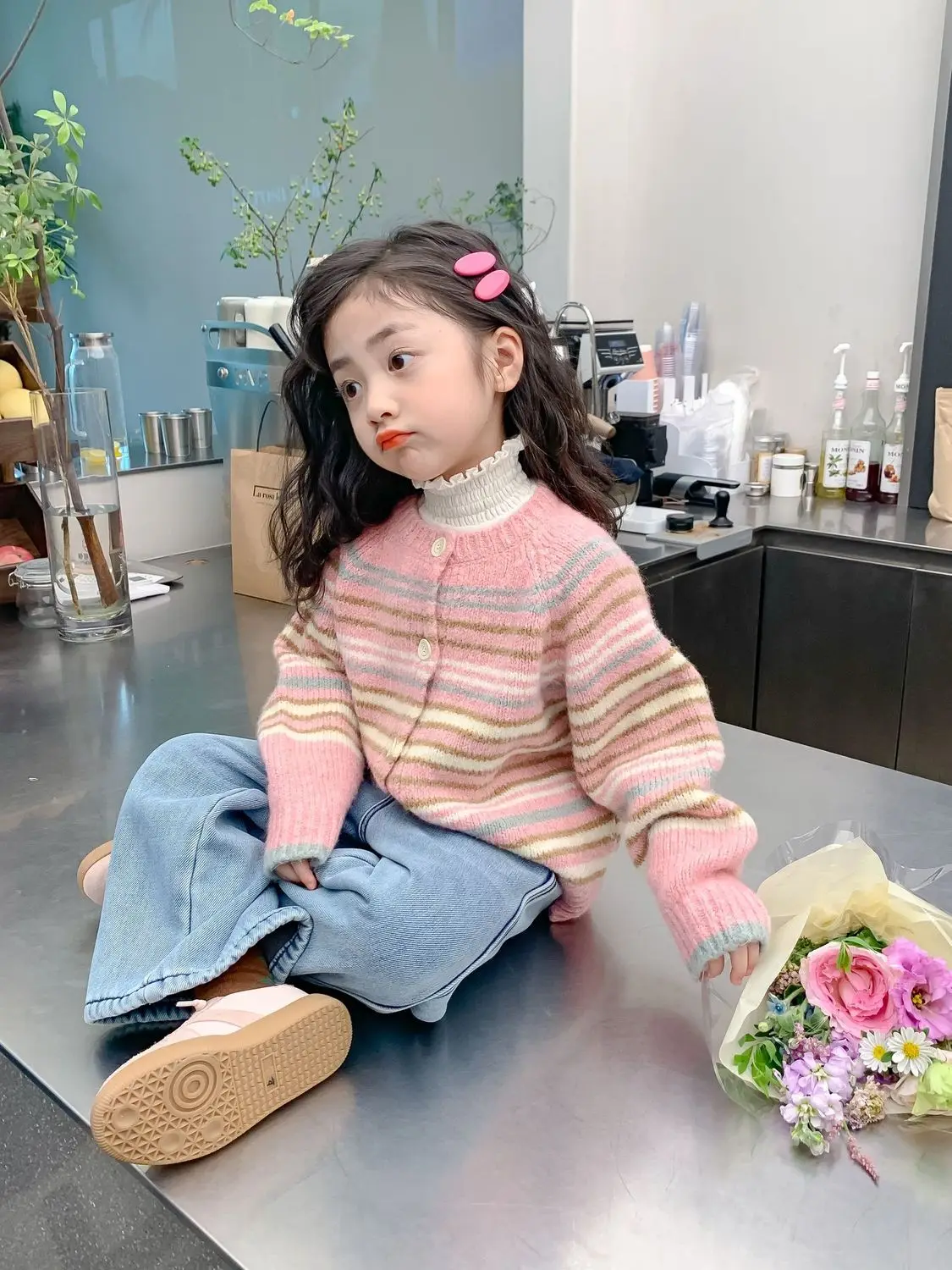 Girls Rainbow Striped Knit Cardigan Sweater Jacket 2025 Spring Autumn New Soft Cozy Warm Top for Baby Toddler Fashion Clothing
Girls Rainbow Striped Knit Cardigan Sweater Jacket 2025 Spring Autumn New Soft Cozy Warm Top for Baby Toddler Fashion Clothing