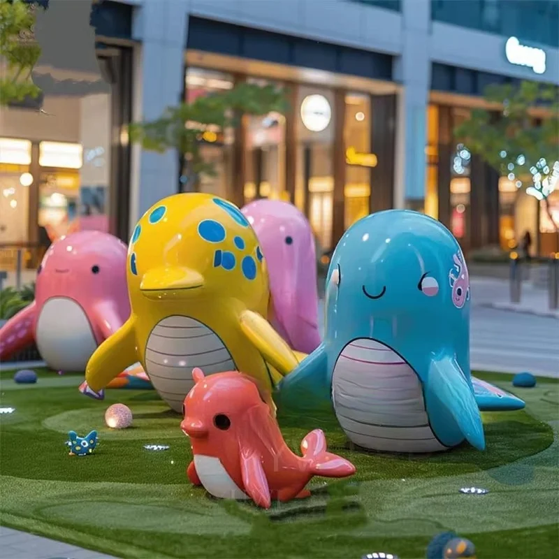 Creative whale and dolphin model sculpture large decorative project marine fish animal fiberglass
Creative whale and dolphin model sculpture large decorative project marine fish animal fiberglass