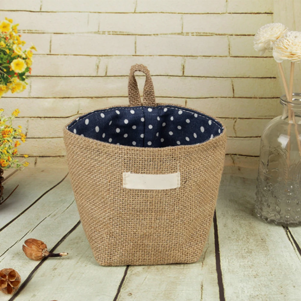 Hanging Jute Storage Bag Little Striped Fabric Flower Pot Small Sacks Eco-Friendly Natural Burlap Hanging Storage Basket
Hanging Jute Storage Bag Little Striped Fabric Flower Pot Small Sacks Eco-Friendly Natural Burlap Hanging Storage Basket