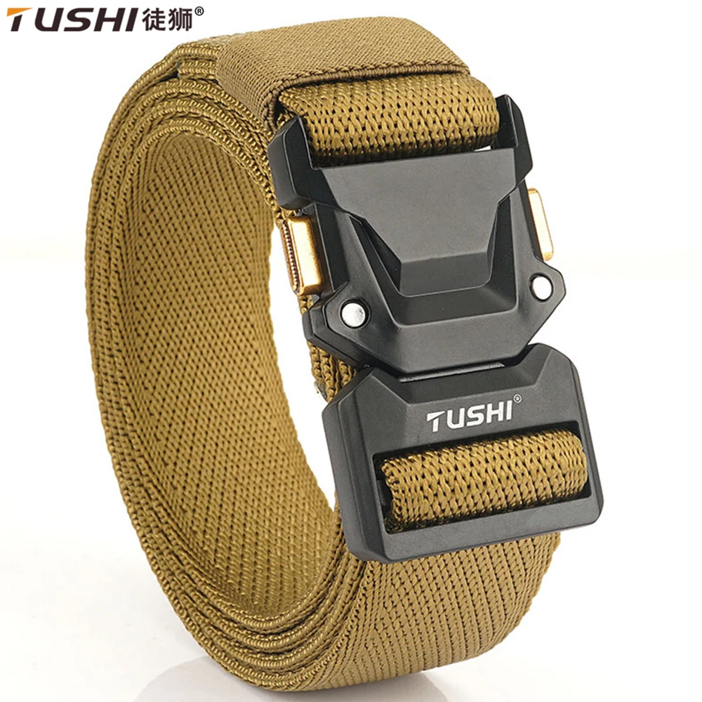 TUSHI New Tactical Belt Quick Release Outdoor Military Belt Soft Real Nylon Sports Accessories Men And Women Black Elastic Belt
TUSHI New Tactical Belt Quick Release Outdoor Military Belt Soft Real Nylon Sports Accessories Men And Women Black Elastic Belt