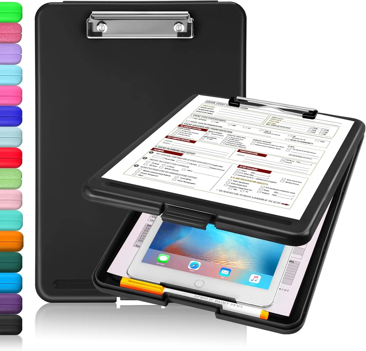 Clipboard with Storage, Low Profile Clip, Hanging Folder, 8.5x11, for Work, School, Office
Clipboard with Storage, Low Profile Clip, Hanging Folder, 8.5x11, for Work, School, Office