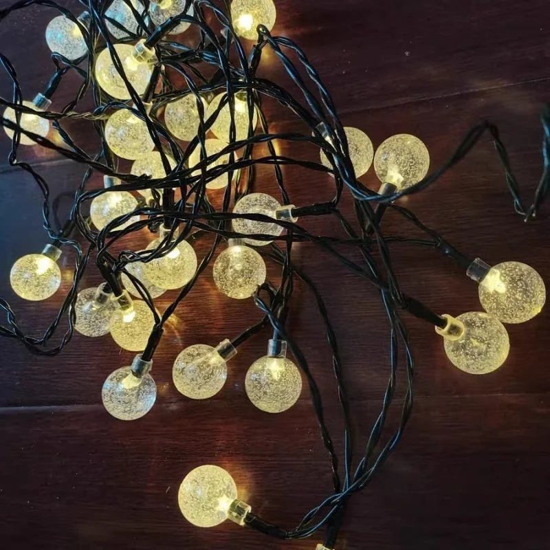 2.5cm Ball Solar Light Outdoor LED Crystal Larger IP65 Waterproof String Fairy Lamps Solar Garden Christmas Garlands Decoration
2.5cm Ball Solar Light Outdoor LED Crystal Larger IP65 Waterproof String Fairy Lamps Solar Garden Christmas Garlands Decoration