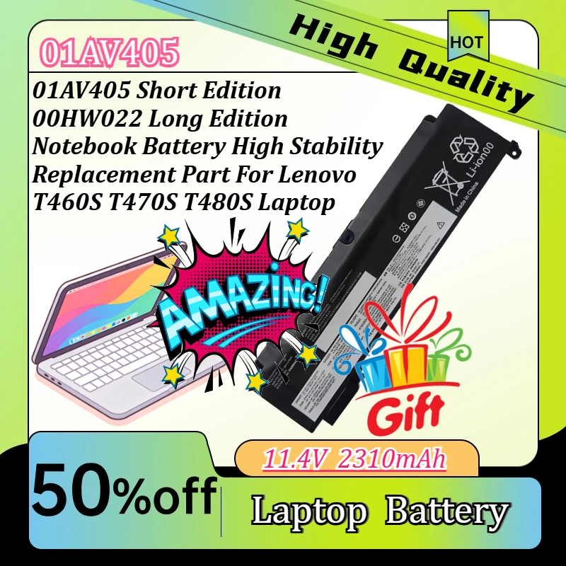 01AV405 Short Edition 00HW022 Long Edition Notebook Battery High Stability Replacement Part For Lenovo T460S T470S T480S Laptop
01AV405 Short Edition 00HW022 Long Edition Notebook Battery High Stability Replacement Part For Lenovo T460S T470S T480S Laptop