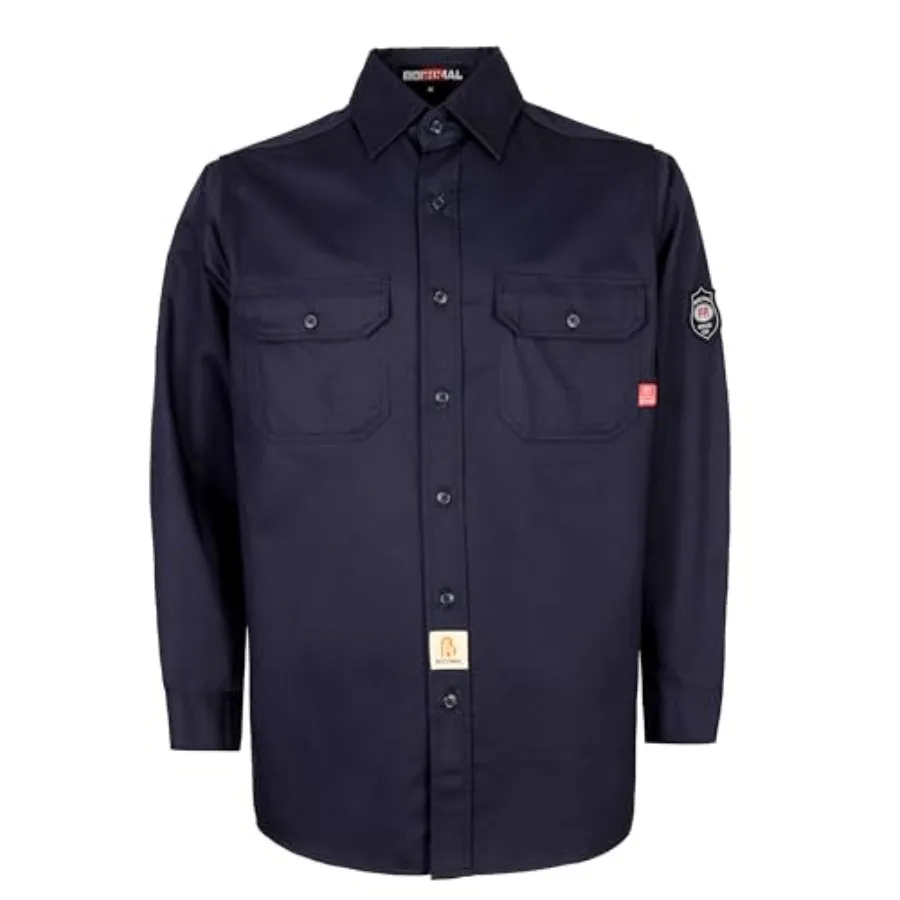 BOCOMAL FR Shirts 6.25oz Lightweight Welding Shirts Flame Resistant Men's Fire Retardant Shirt
BOCOMAL FR Shirts 6.25oz Lightweight Welding Shirts Flame Resistant Men's Fire Retardant Shirt