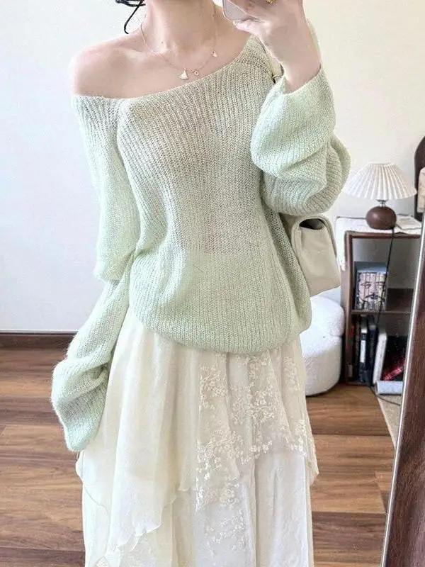 Early Spring Soft Wind Mint Green Knitted Cover up Top High Waist Beautiful Lace Half Skirt Trendy Women's Casual Style Knitt...
Early Spring Soft Wind Mint Green Knitted Cover up Top High Waist Beautiful Lace Half Skirt Trendy Women's Casual Style Knitt...