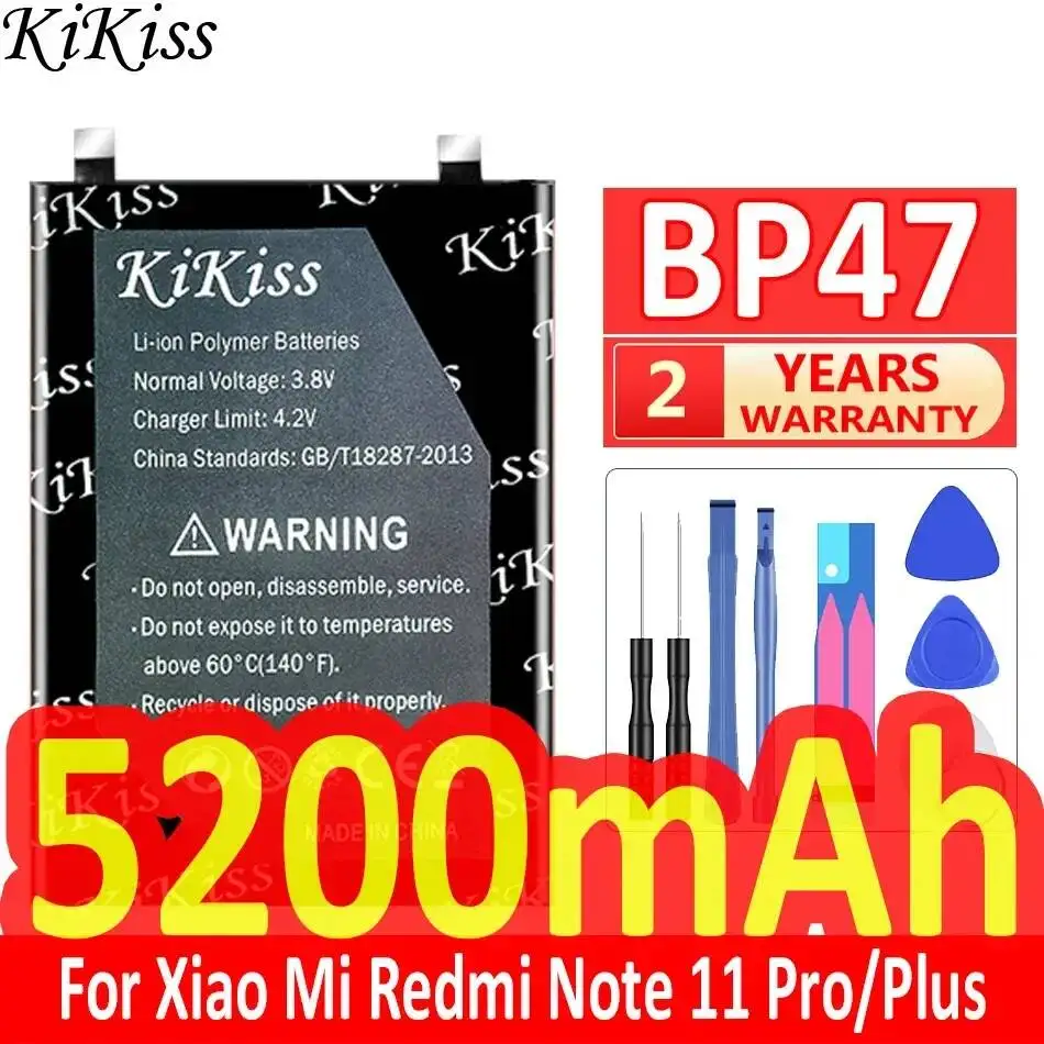 BP47 Reliable Power Supply For Xiaomi Redmi Note 11 Pro Plus Note11 Pro+ 5200mAh Mobile Phone Battery
BP47 Reliable Power Supply For Xiaomi Redmi Note 11 Pro Plus Note11 Pro+ 5200mAh Mobile Phone Battery