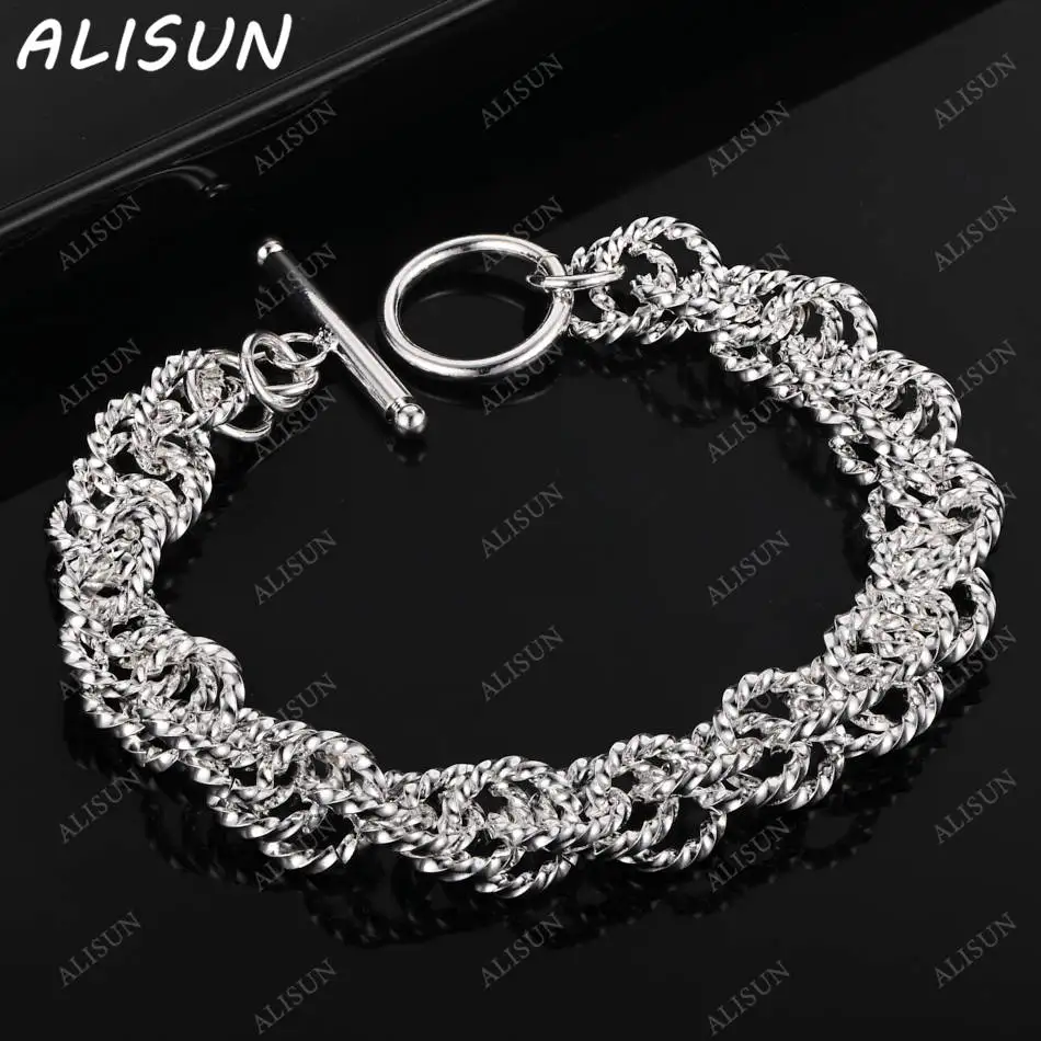 ALISUN 925 Sterling Silver Bracelets For Women Wedding Party Gifts Fashion Accessories Fine Jewelry
ALISUN 925 Sterling Silver Bracelets For Women Wedding Party Gifts Fashion Accessories Fine Jewelry