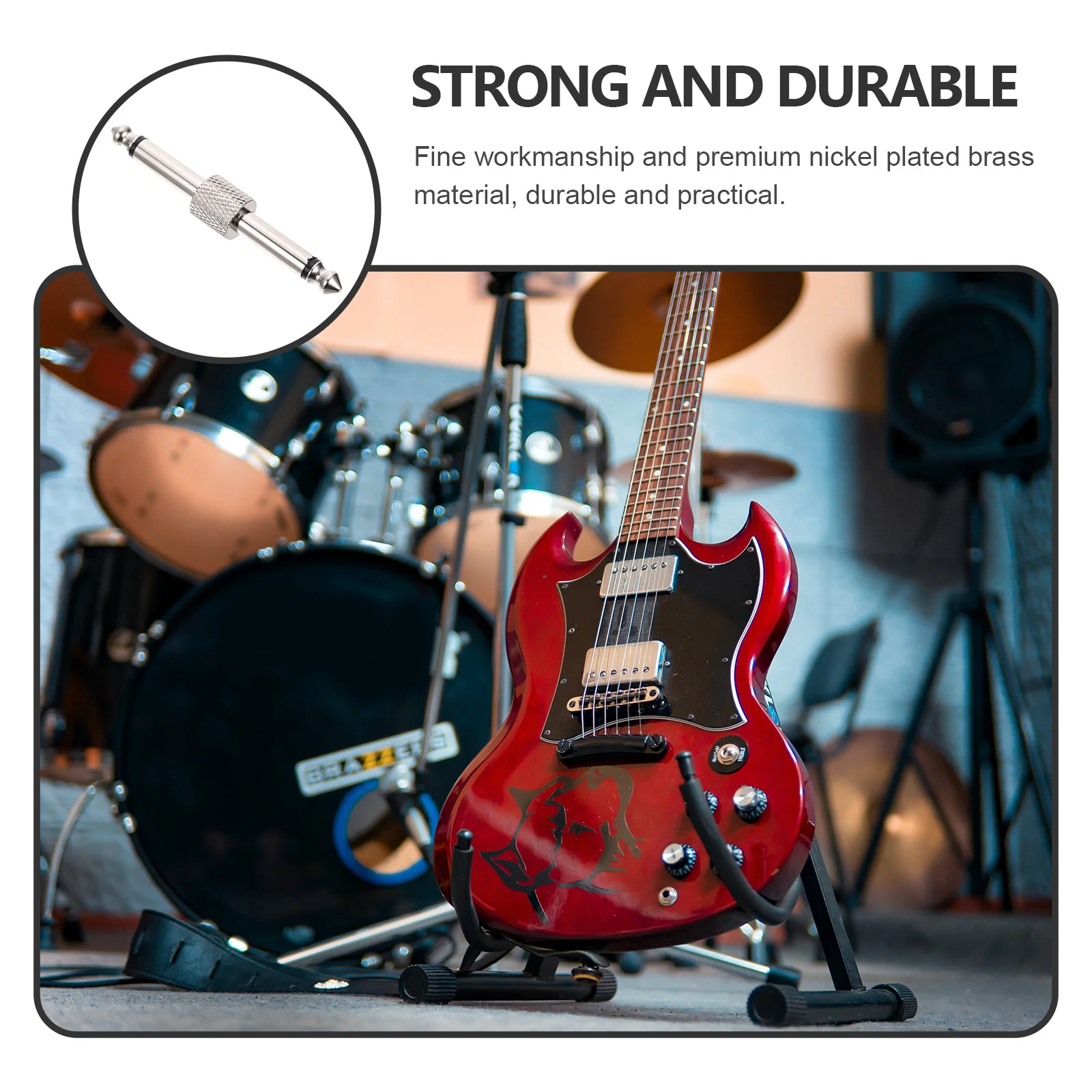 3pcs Audio Connector Nickel Plated Brass Guitar Pedal Board Connector Double Head Effect Pedals Adapter For Effects Coupler
3pcs Audio Connector Nickel Plated Brass Guitar Pedal Board Connector Double Head Effect Pedals Adapter For Effects Coupler