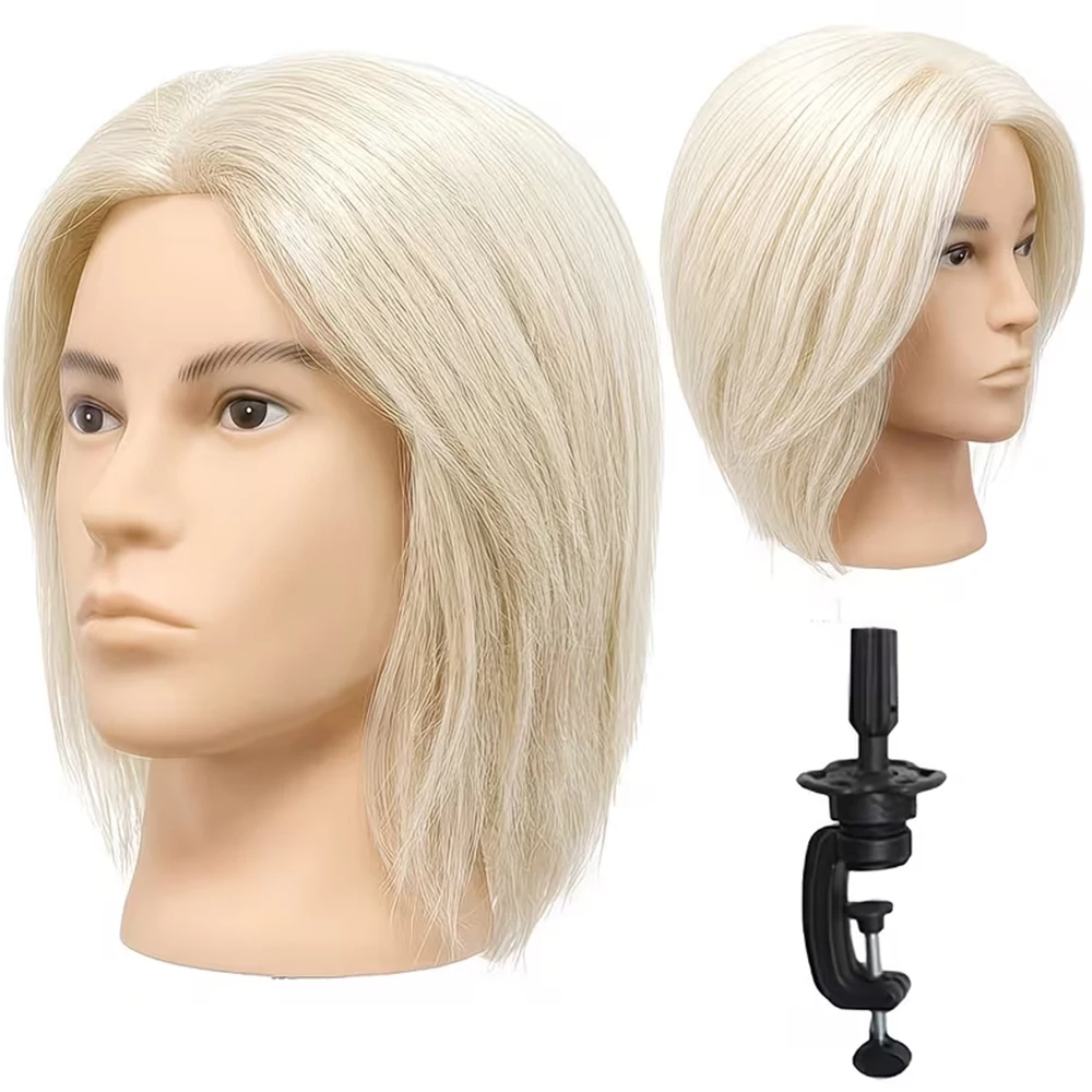 Male Mannequin Training Head with 100% Real Human Hair, Blonde Off-White Professional Barber Cosmetology for Haircut Styling
Male Mannequin Training Head with 100% Real Human Hair, Blonde Off-White Professional Barber Cosmetology for Haircut Styling