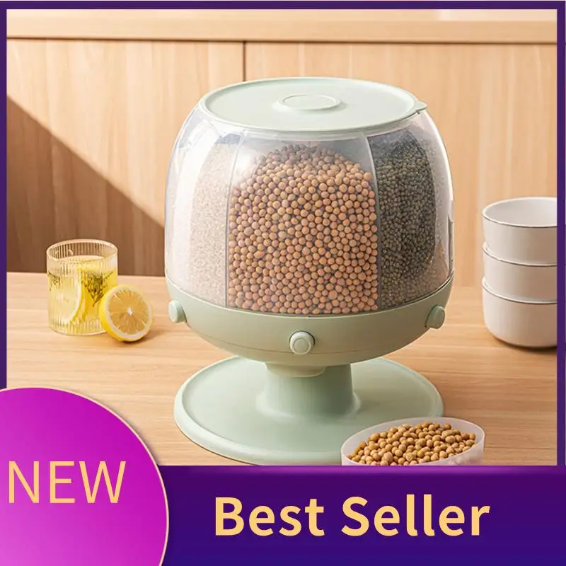 1Set Sealed Cereal Dispenser 360 Rotating Miscellaneous Grain Storage Jar 6-Grid Green
1Set Sealed Cereal Dispenser 360 Rotating Miscellaneous Grain Storage Jar 6-Grid Green