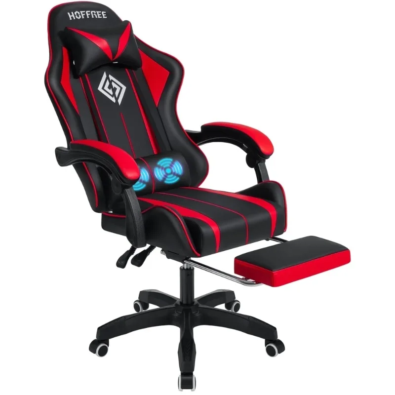 Gaming Chair Massage Video Game Chair with Footrest and Massage Lumbar Support Ergonomic Computer Chair Height Adjustabl
Gaming Chair Massage Video Game Chair with Footrest and Massage Lumbar Support Ergonomic Computer Chair Height Adjustabl